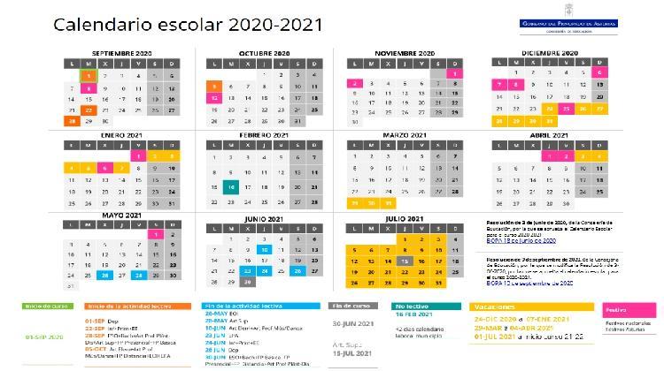 Calendario Escolar 20 21 Reduccion De Jornada En Junio Noticia